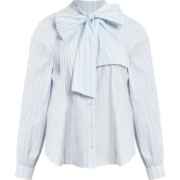 Gestreifte Bluse Mit Fliege Damen Mat Fashion-image