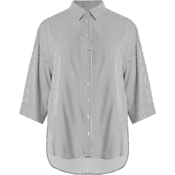 Gestreifte Viskosebluse Damen Mat Fashion-image