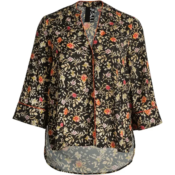 Bluse Mit Langen ÄRmeln Mit Blumenmuster FüR Damen Mat Fashion-image