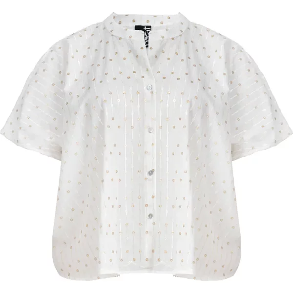 VollstäNdig Bestickte Bluse Damen Mat Fashion-image