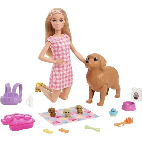 Coffret De PoupéE Barbie Avec Naissance Des Chiots Mattel France-image