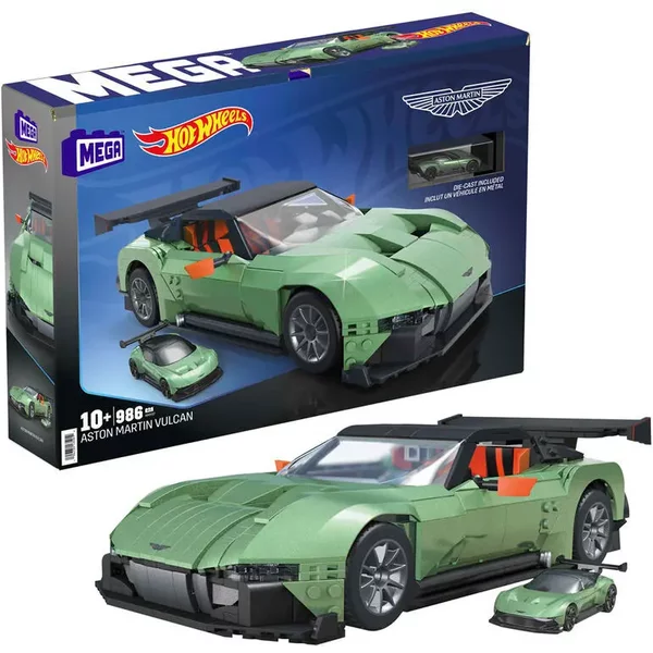 Jeux De Voiture Mattel Hot Wheels Aston Martin Vulcan Mega Construx-image