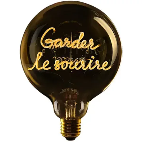 Ampoule Led à Poser E27 Message In The Bulb Garder Le Sourire-image