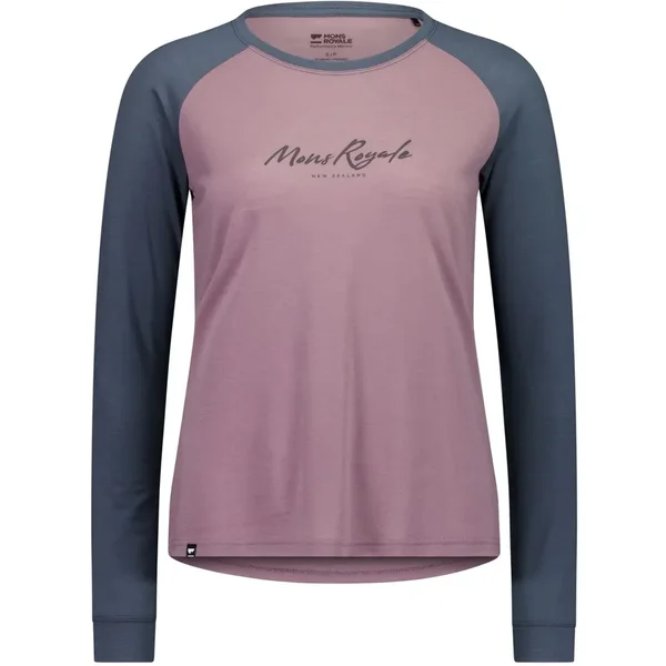 T-shirt manches longues icon en mérinos raglan femme Mons Royale