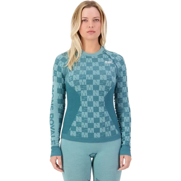 T-shirt en laine mérinos à manches longues femme Mons Royale Ascender