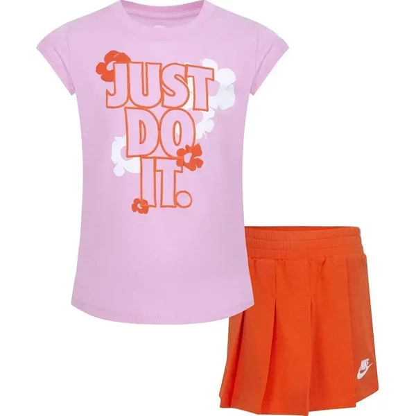 Set Aus T-Shirt Und Rock FüR MäDchen Nike Floral-image