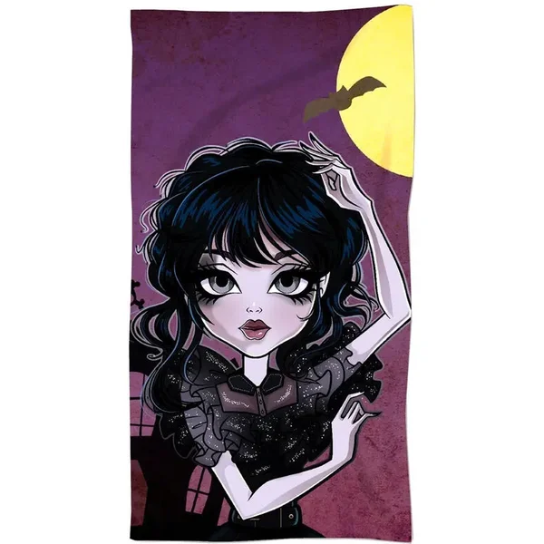 Toalla de baño de algodón para mujer OcioStock Gothic Girl