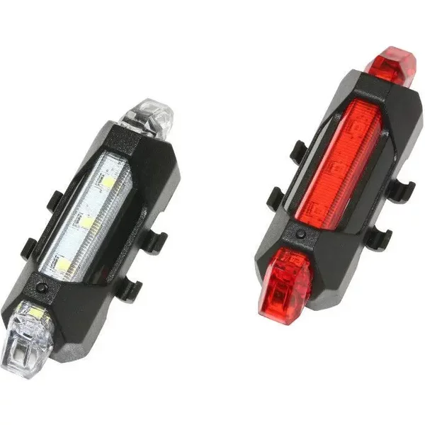 Kit D'éClairage VéLo USB Lens Sur Cintre-Tige De Selle 5 Leds 2 Fonctions P2R-image