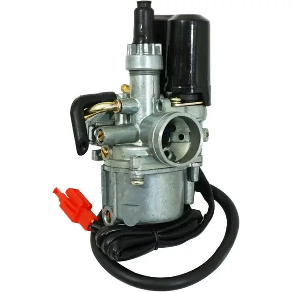 Carburateur Droite Avec Starter éLectrique Et Joint Torique Admission P2R Peugeot 50 Tkr, Speedfight 1 Et 2, Buxy, Elyseo, Trekker-image