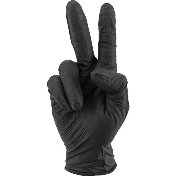 Gants Atelier Nitrile Diamond Texture Type éCailles De Poisson RéSistant Aux Produits Chimiques, Aux Huiles, A L'essence P2R (X100)-image