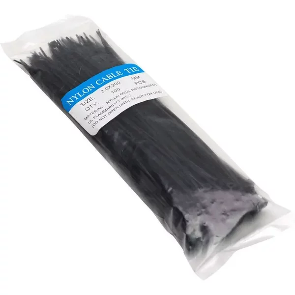 Lot De 100 Colliers De Serrage Nylon P2R Rilsan 2,6X200 Mm-image
