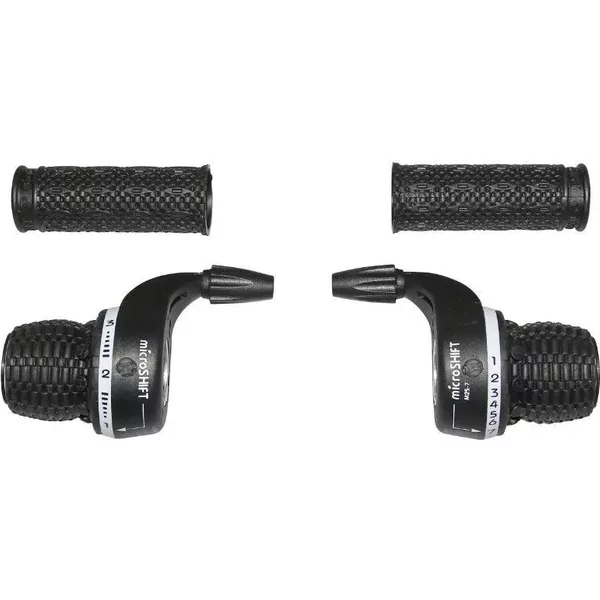 Manette VéLo VTT Avec Paire De RevêTement - PoignéE Tournante P2R Indexe Type Gripshift 7 V-image