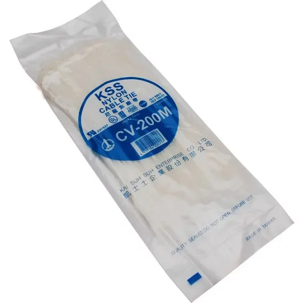 Lot De 100 Colliers De Serrage Nylon P2R Rilsan 2,5X200 Mm-image
