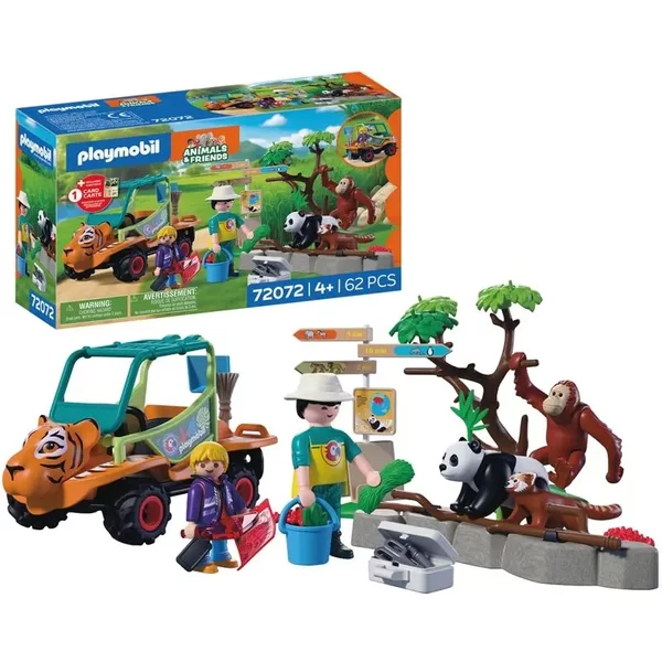 Jeu De Simulation Gardien De Zoo Et VéHicule Playmobil-image