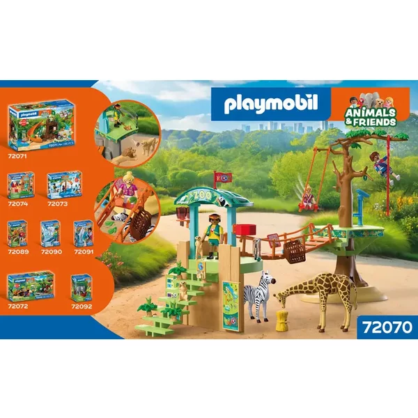 Jeu De Simulation Zoo Parc Aventures Des Animaux Sauvages Playmobil-image