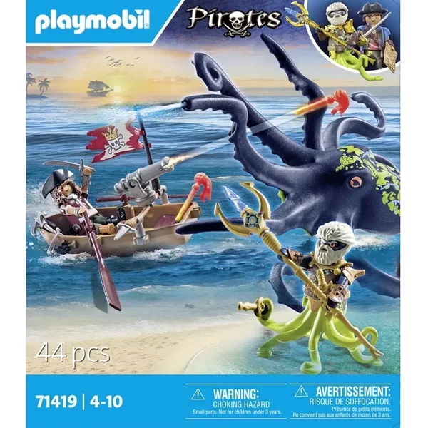 Jeux De Simulation Pirate Avec Pieuvre Geante Playmobil-image