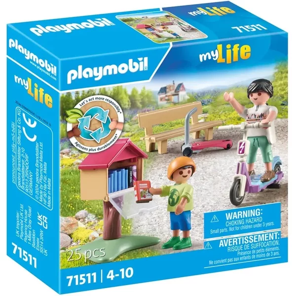 Jeux De Simulation Boite A Livres Et Maman Playmobil-image