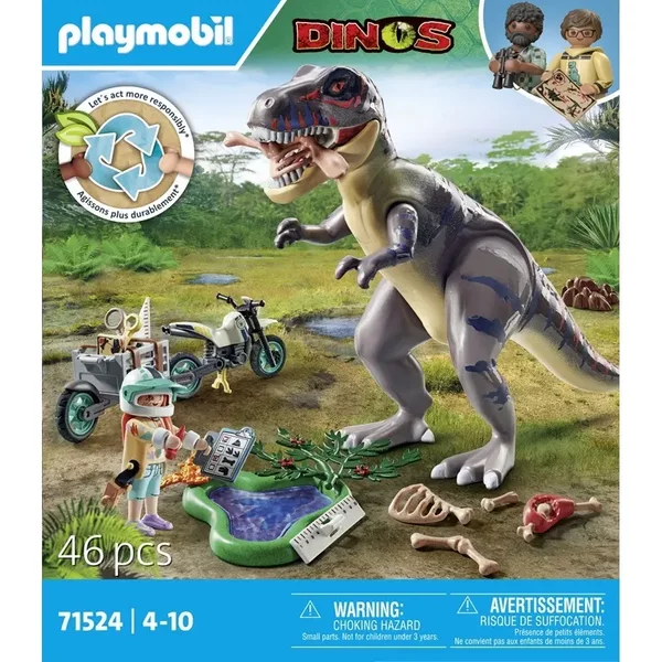 Jeux De Simulation Explorateur + Moto Et Tyranno Playmobil-image
