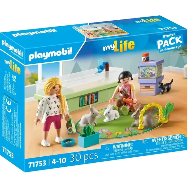 Jeux De Simulation Animalerie Avec Enclos A Lapin Playmobil-image
