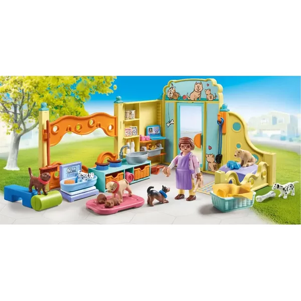Jeux De Construction Centre Soin 8 Chiens +Soigneur Playmobil-image