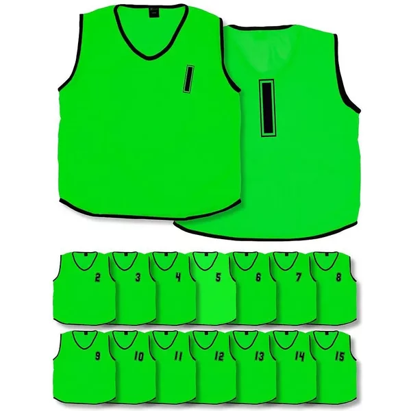 Chasuble en maille numérotés de 1 à 15 enfant Precision (x15)