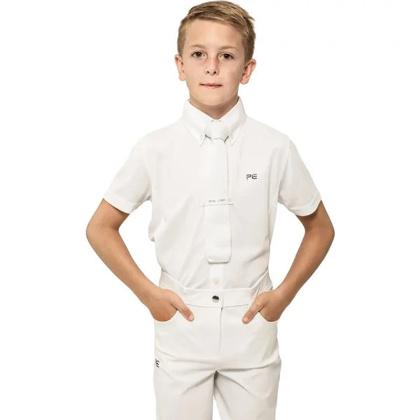 Chemise De Concours éQuitation Manches Courtes Enfant Premier Equine Mini Antonio-image