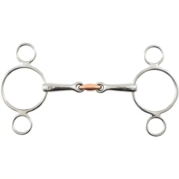 Mors 3 Anneaux Pour Cheval Avec Pastille De Cuivre Premier Equine-image