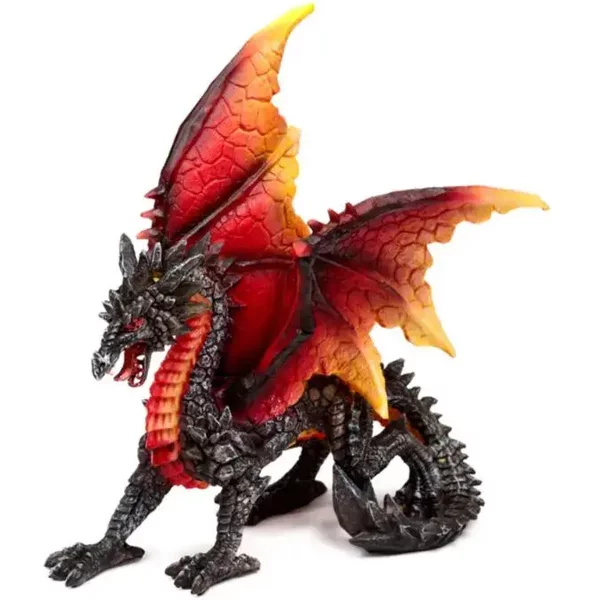 Figurine DéCoratif Dragon De Feu Et D'obsidienne Protecteur De La Nuit Puckator Dark Legends-image