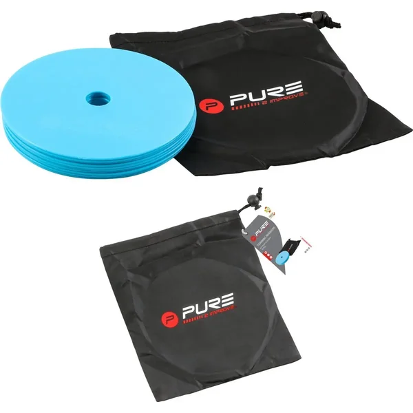 Set van 10 platte trainingsmarkers Pure2Improve