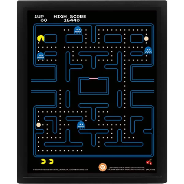 Cadre 3D Lenticulaire Pyramid Pac-Man Maze-image