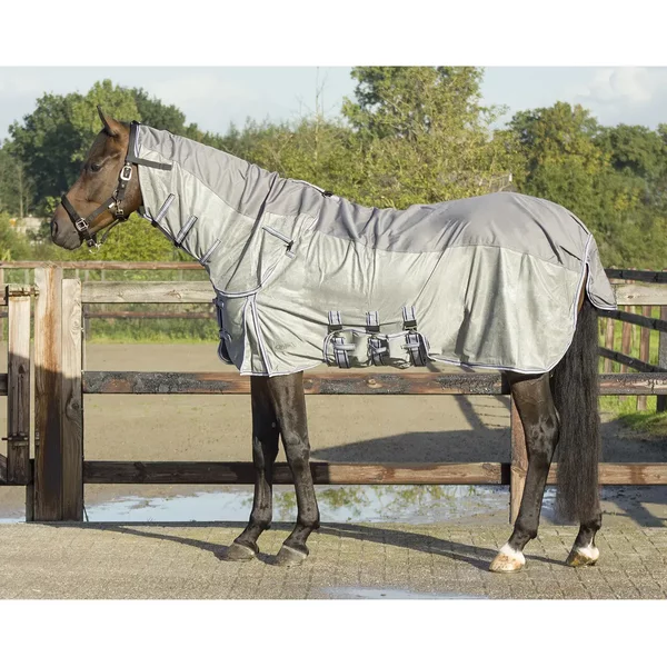 Couverture Anti-Mouches Pour Cheval Avec Haute Encolure Qhp Combo-image