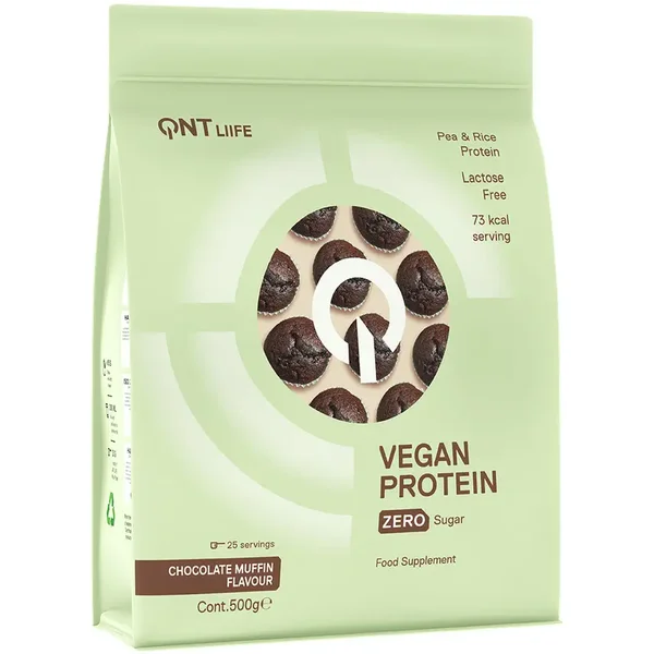 Muffin de proteínas de chocolate QNT Vegan Protein Powder