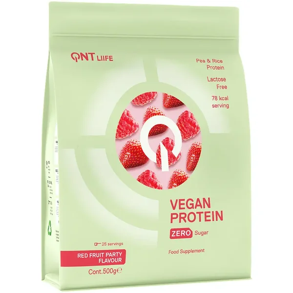 Protein Früchte Rot Party QNT Vegan Protein Powder