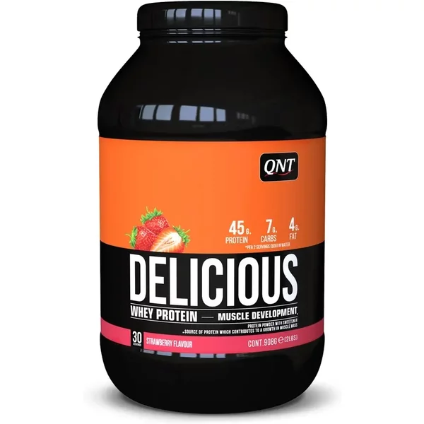 Integratore Proteico In Polvere Di Proteine Del Siero Di Latte Alla Fragola Qnt-image