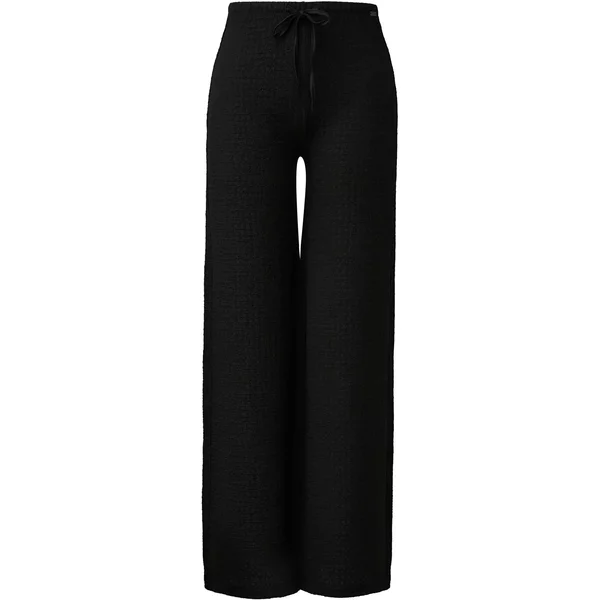 Lockere Hose Aus Strukturiertem Stoff Mit Elastischem Bund FüR Frauen QS-image