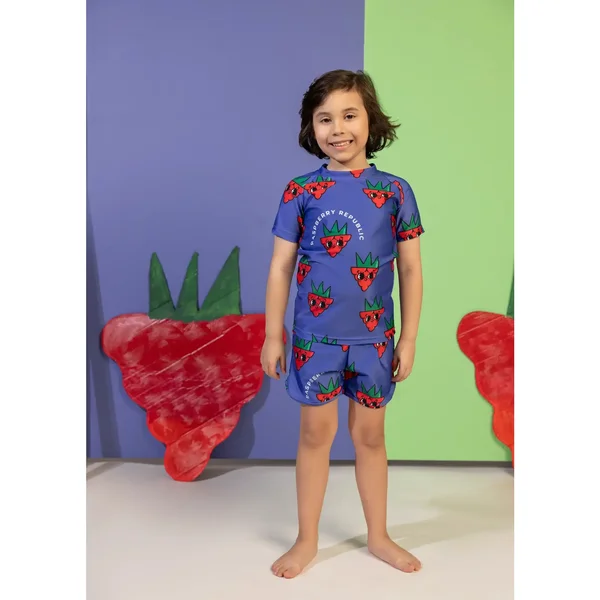 T-shirt da bagno per bambini Raspberry Republic