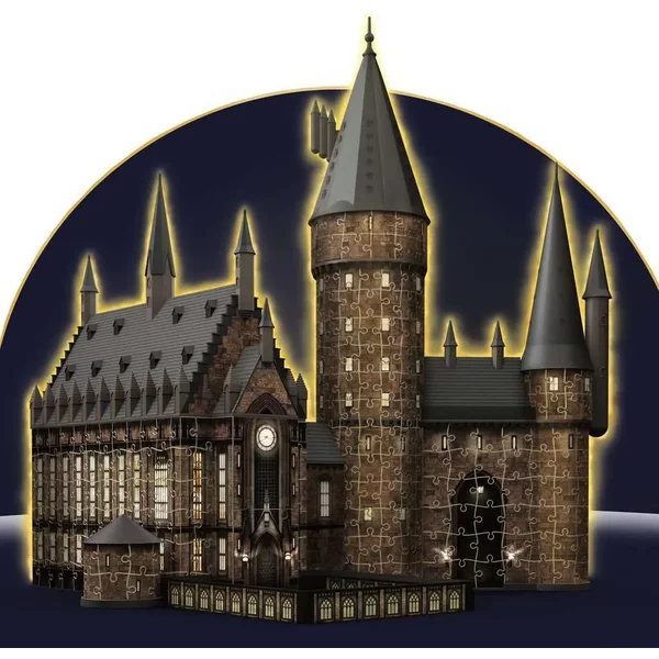 Puzzle De 540 PièCes -ChâTeau De Poudlard Illuminé - La Grande Salle / Harry Potter 3D Puzzle Ravensburger-image
