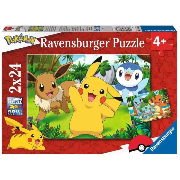 Puzzle De 2X24 PièCes Pikachu Et Ses Amis Ravensburger PokéMon-image