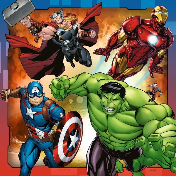 3 Puzzles 49 PièCes Les Puissants Avengers / Marvel Ravensburger-image