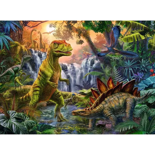 Puzzle De 100 PièCes XXL L'oasis Des Dinosaures Ravensburger-image