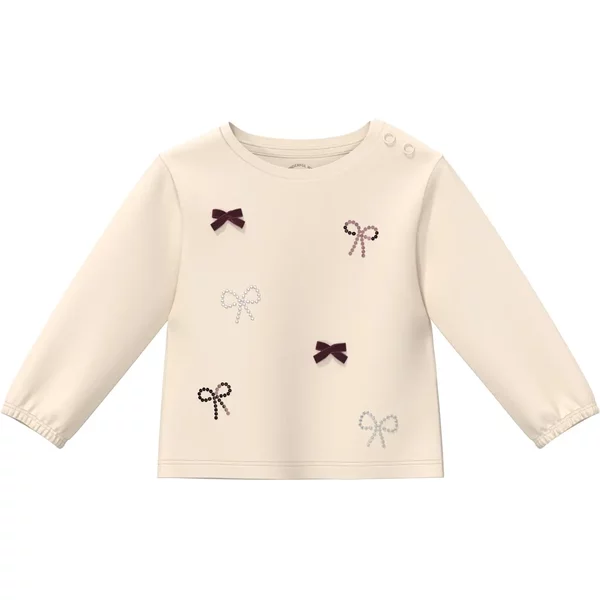 T-Shirt à Manches Longues En Jersey Doux Avec Artwork Et Boutons-Pression BéBé s.Oliver-image
