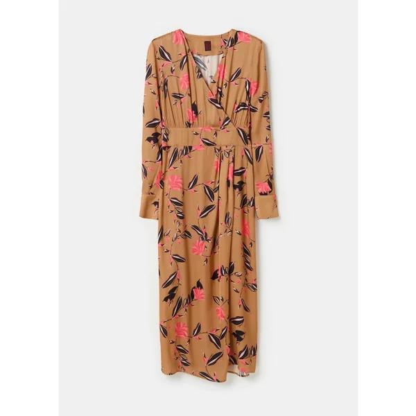 Lange Satin Kleid Damen Stefanel Floral-image