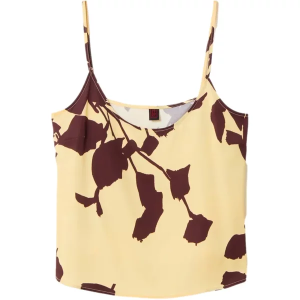 Damen Viskose Tanktop Mit Blattmuster Stefanel-image