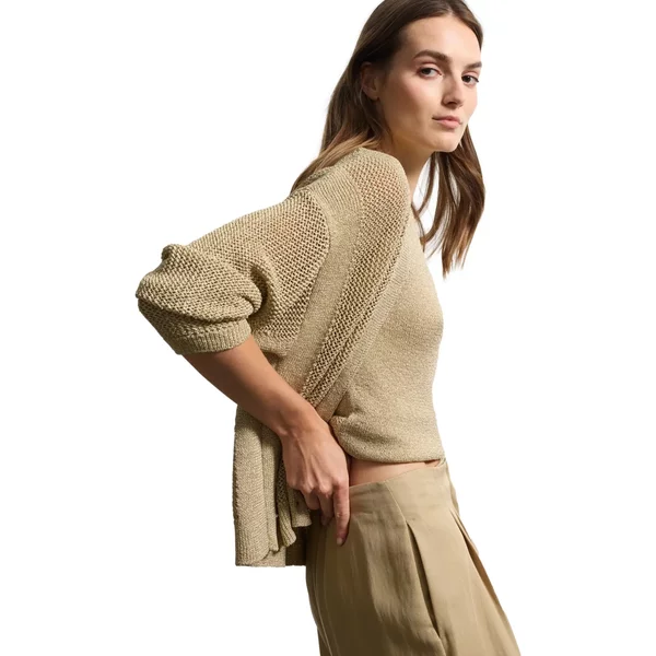 V-Ausschnitt Cardigan Aus Lochstrick FüR Damen Stefanel-image