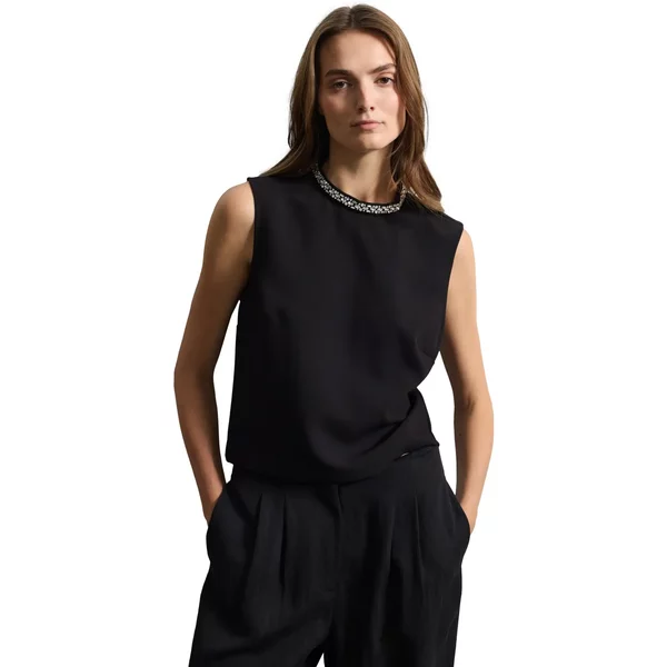 Frauen Tanktop Mit Schmuckverzierungen Stefanel-image