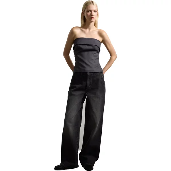 Damen Jeans Straight Mit Elastischem Bund Stefanel-image