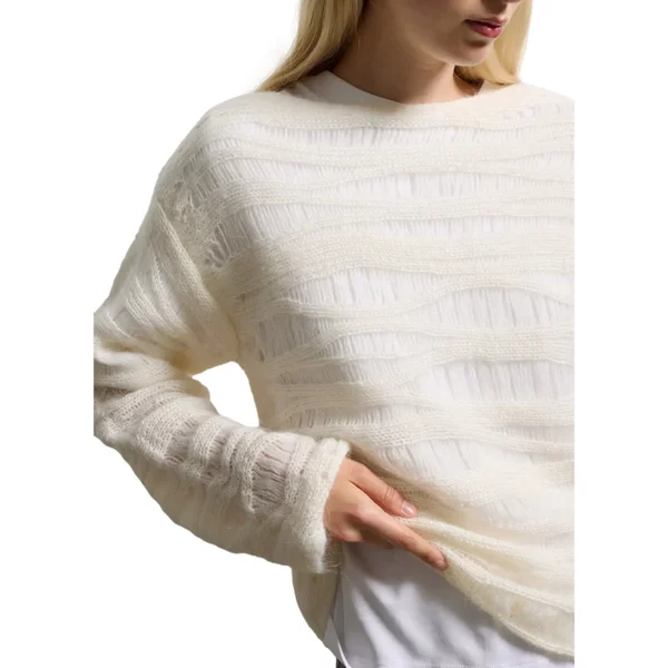 Damen Pulli Mit Rundhalsausschnitt Aus Mohair Und Lurex Stefanel-image