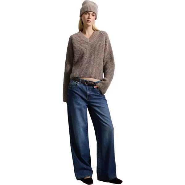 Pull Oversize V-Ausschnitt Damen Stefanel-image