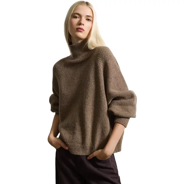 Pullover Mit Rollkragen Aus Wollmischung FüR Damen Stefanel Oversized Fit-image