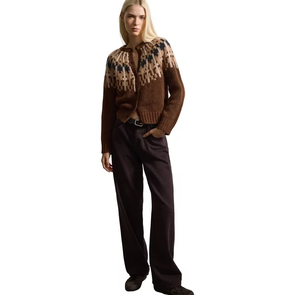 Rundhals-Cardigan Aus Alpaka Damen Stefanel-image